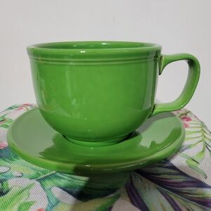 Fiesta Jumbo Mug and Jumbo Saucer Set Shamrock